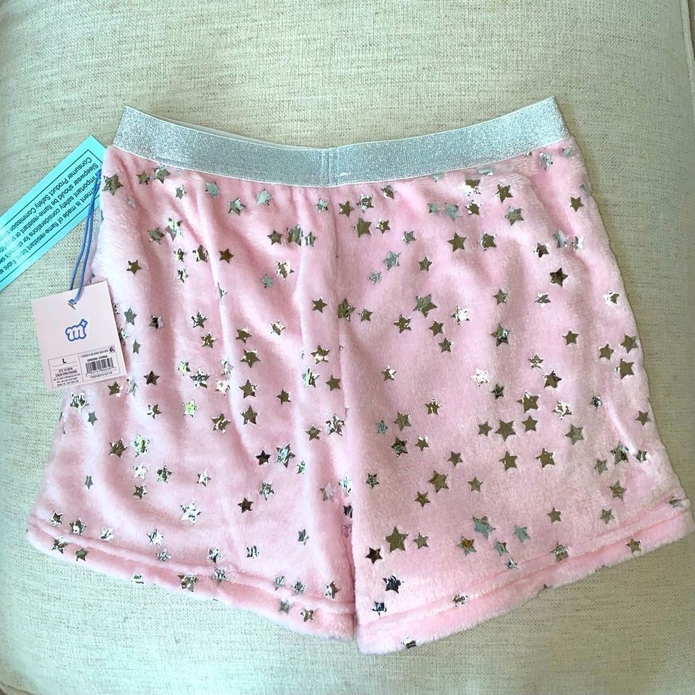 NEW Girls Pink Star Sleep Shorts - Picture 4 of 5